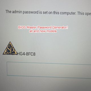 DELL 8FC8 BIOS Master Password Generator